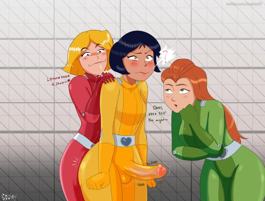 1futa 2023 2girls ? alex_(totally_spies) ass ball_bulge balls balls_under_clothes belt big_ass big_penis black_hair blonde_hair bodysuit breasts brown_hair bulge bulge_through_clothing clothed clothing clover_(totally_spies) dark-skinned_futanari dark_skin dialogue english_text erection erection_under_clothes fellatio female from_behind frustrated fully_clothed futanari futanari_transformation genitalwear group handwear human imminent_cumshot imminent_orgasm interracial large_breasts latex_armwear latex_ass latex_bodysuit latex_breasts latex_clothing latex_futa latex_gloves latex_legwear latex_skinsuit latex_stockings latex_suit latex_thighhighs light-skinned_female light_skin long_hair pale-skinned_female pale_skin panic penis penis_bulge penis_growth penis_under_clothes sam_(totally_spies) self_upload sensitive short_hair skin_tight souley69 spysuit standing suit surprised tenting testicles text totally_spies uncommon_stimulation wide_hips