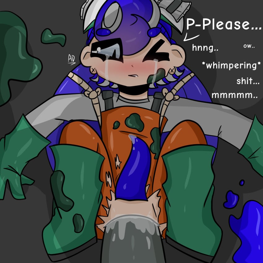 ad_banner animal_genitalia blue_hair cohock_(salmonid) cohock_(splatoon) crying_in_pain crying_while_penetrated cum_on_penis fish grey_eyes ground male_only moaning_in_pain oc octoling octoling_boy one_eye_closed one_eye_open rape salmon_run salmonid salmonid_(splatoon) splatoon splatoon_2 splatoon_3 tearing_up tears tears_of_pain