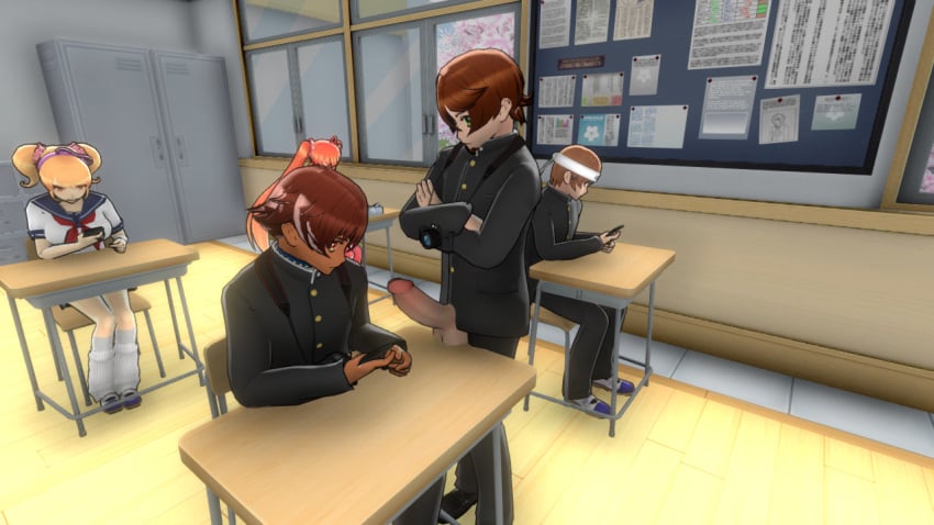 3d big_penis blowjob classroom exhibitionism gay juku_ren male_only osana_najimi_(yandere_simulator) public raibaru_fumetsu reapys rojasu_norubiru school sukubi_dubidu yandere_simulator