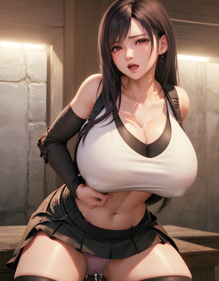 1girls ai_generated female final_fantasy final_fantasy_vii final_fantasy_vii_remake hoge nendoroid_hentai_ai tifa_lockhart