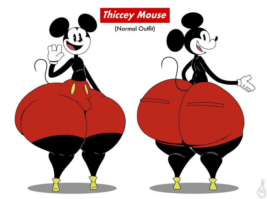 anthro big_ass black_body breathotter bulge dat_ass disney dumptruck_ass femboy furry huge_ass hyper_ass large_ass mickey_mouse mouse red_pants rodent tail thiccey_mouse thick_ass thick_thighs thunder_thigh wide_hips