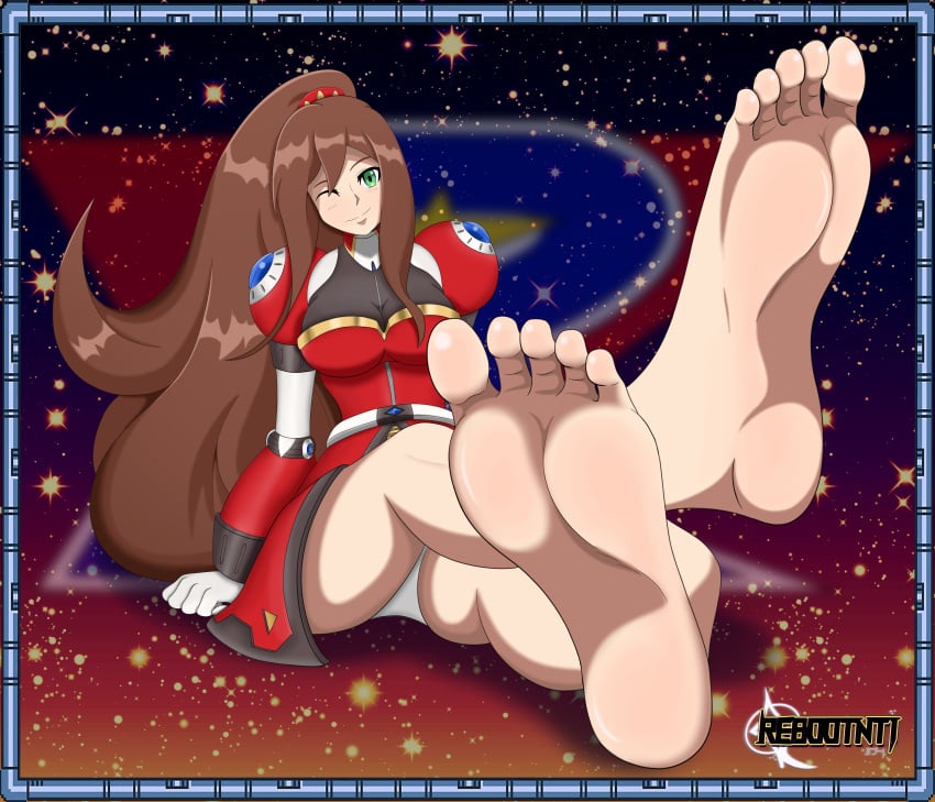 foot_fetish iris_(mega_man) iris_-another-_(mega_man) mega_man mega_man_x_dive rebootnt1 tagme