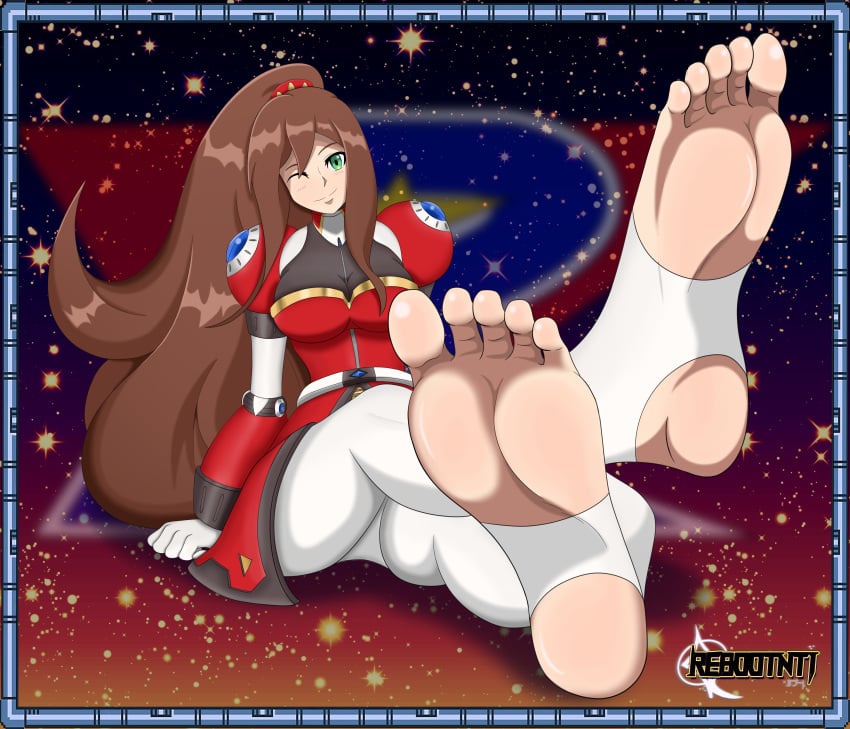 foot_fetish iris_(mega_man) iris_-another-_(mega_man) mega_man mega_man_x_dive rebootnt1 tagme