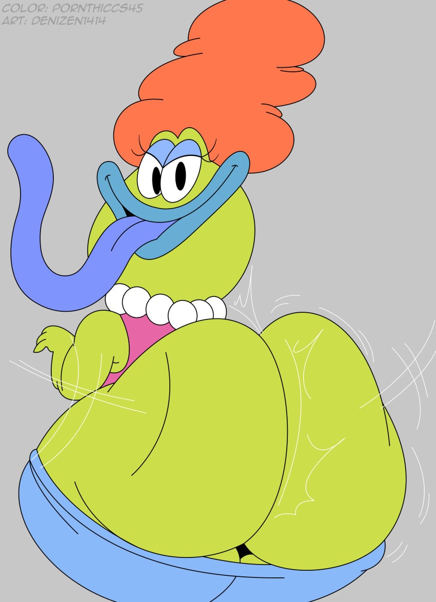 1girls anthro ass ass_clapping ass_focus beverly_bighead big_ass big_butt clapping_cheeks colored denizen1414 female huge_ass huge_butt large_ass long_tongue looking_at_viewer looking_back milf nickelodeon pornthiccs45 rocko's_modern_life solo thick_ass throwing_it_back twerking