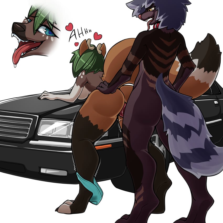 absurd_res ahe_gao alpha_channel alternate_version_at_source anthro cadillac canid canine car clothing eldorado female fervor hi_res hybrid looking_pleasured male male/female mammal panties rondonite sex simple_background transparent_background underwear vehicle zonda