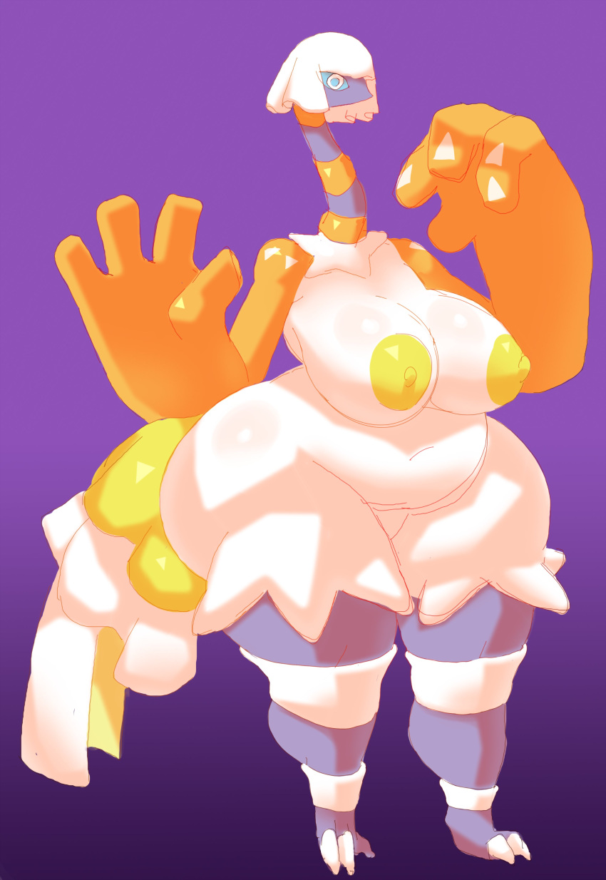 anthro big_breasts breasts cuespatra espathra female nintendo nocimon pokémon_(species) pokemon slightly_chubby thick_thighs video_games wide_hips