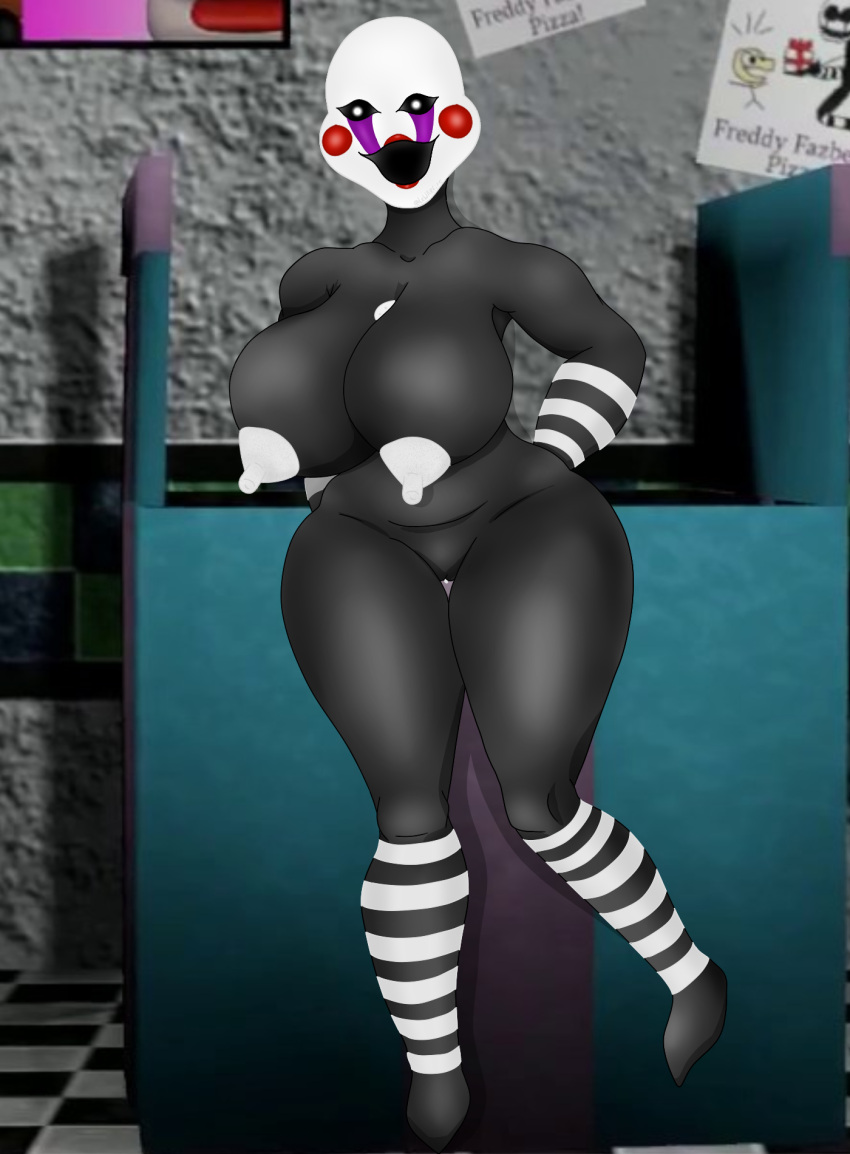 anthro artist_lewarfire big_breasts breasts classic_fnaf_2_marionette classic_fnaf_2_puppet female five_nights_at_freddy's five_nights_at_freddy's_2 genitals hi_res human humanoid mammal marionette_(fnaf) monster monster_girl nightmare_waifu original_fnaf_2_marionette original_fnaf_2_puppet puppet_(fnaf) pussy scottgames sex solo taur