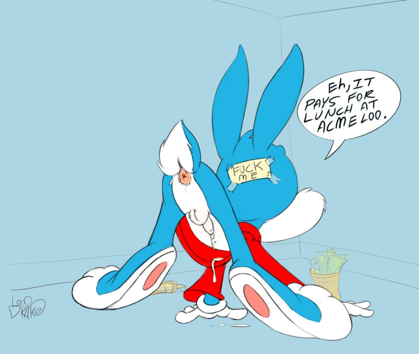 anthro blue_fur buster_bunny fur furry looqdrake male male_only mammal rabbit solo tagme tiny_toon_adventures