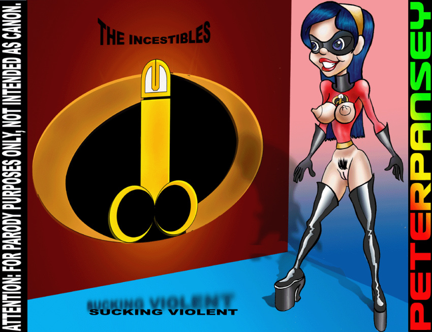 1girls areola bimbo black_hair blue_eyes disney domino_mask high_heel_boots high_heels hourglass_figure innie_pussy lipstick nipples peter_pansey pixar platform_heels pubic_hair pussy smooth_skin tagme teenager the_incredibles thighhigh_boots violet_parr