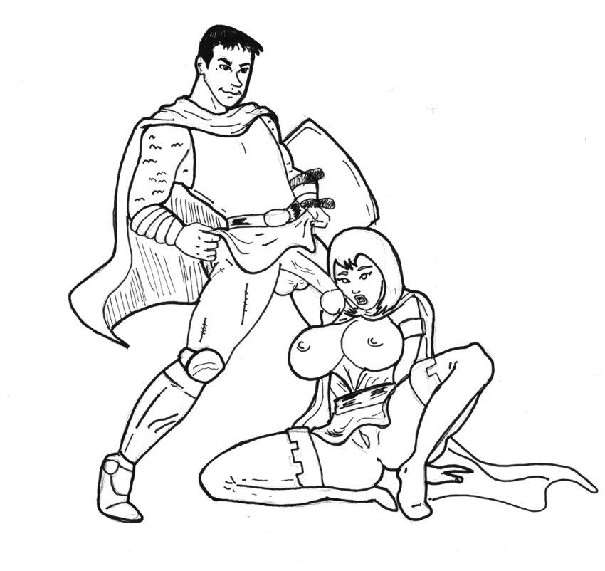 dungeons_and_dragons dungeons_and_dragons_(cartoon) eric_the_cavalier line_art sheila_the_thief tagme uncensored