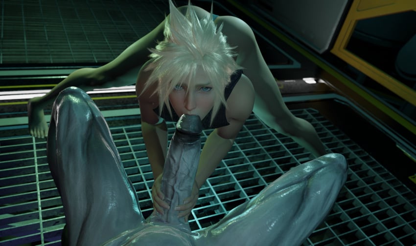 2boys 3d blowjob cloud_strife crossover femboy final_fantasy final_fantasy_vii final_fantasy_vii_remake gay male male_only monster outlast red_barrels smooth_skin uncensored velvettiger walrider yaoi