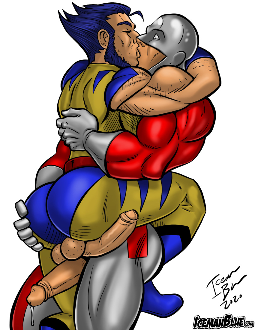 2boys alpha_flight ass balls erection gay guardian_(marvel) hi_res icemanblue kissing logan_(x-men) male male/male male_only marvel marvel_comics muscular muscular_male partially_clothed penis wolverine_(x-men) x-men yaoi