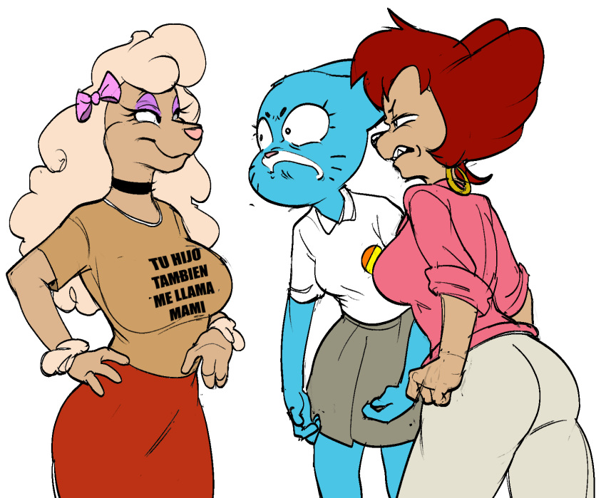 animalympics anthro anthro_only brenda_springer cartoon_network colored crossover dbaru disney edit female female_only furry goof_troop milf nicole_watterson peg_pete randomcartoon2 the_amazing_world_of_gumball translated white_legwear