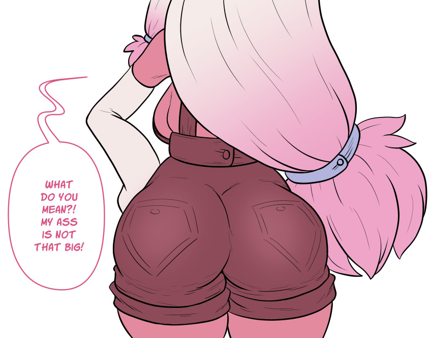 ass big_ass big_breasts breasts bubble_butt female game_freak huge_ass jean_shorts jeans long_sleeves nintendo pokémon_(species) pokemon pokemon_sv thick_thighs tinkaton typhmom wide_hips