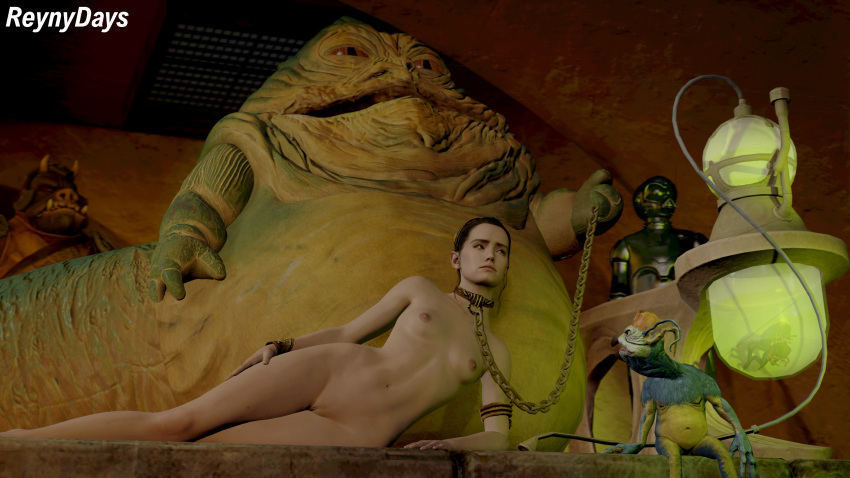 1girls 3d 4boys absurd_res alien alien_boy chain_leash chains daisy_ridley exposed_breasts female gamorrean hi_res human human_on_alien humanoid humansub humiliation hutt interspecies jabba's_palace jabba_the_hutt kowakian_monkey-lizard light-skinned_female light_skin male monster nude nude_female rey reynydays salacious_crumb sfm shaved_pussy slave slave_collar slavegirl source_filmmaker star_wars straight