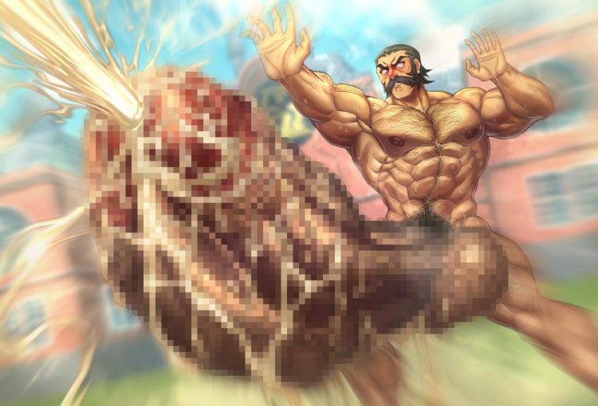 abs bara biceps black_hair blushing boner censored censored_penis cum cum_on_penis cumming energy_camdy erection excessive_cum facial_hair hyper hyper_balls hyper_genitalia hyper_penis hyper_testicles kamado_(pokemon) male male_focus male_only muscle muscles muscular muscular_arms muscular_ass muscular_back muscular_legs muscular_male muscular_thighs musk musk_clouds musky_cock nipples nude orgasm orgasm_face pecs pokemon pokemon_legends:_arceus pubic_hair solo solo_male swinging_penis throbbing throbbing_penis veins veiny_penis