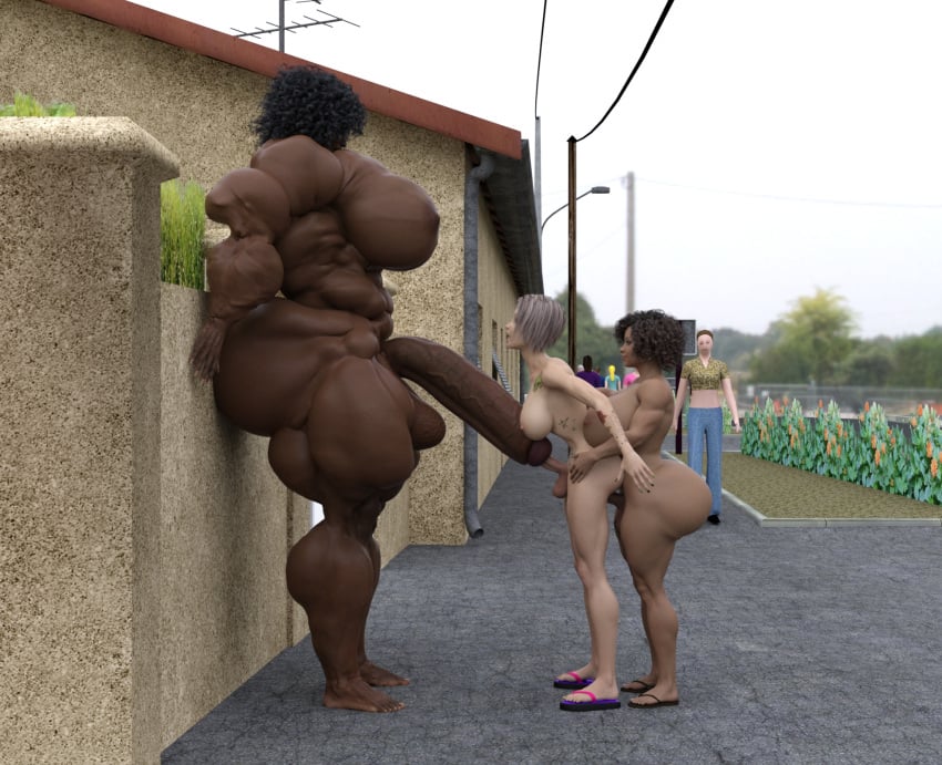 3d 3futas anal barefoot big_ass big_balls big_breasts big_penis bodybuilder busty completely_nude dark-skinned_futanari daz3d daz_studio docking dzcelestial3d exhibitionism fbb feet from_behind from_behind_position fucked_silly futa_giantess futa_on_futa futa_only futa_with_futa futanari giant_futanari giantess goddess group group_sex hyper_muscles hyper_penis light-skinned_futanari masturbation mini_giantess muscular muscular_futanari naked_footwear nude nude_futanari outside standing street threesome