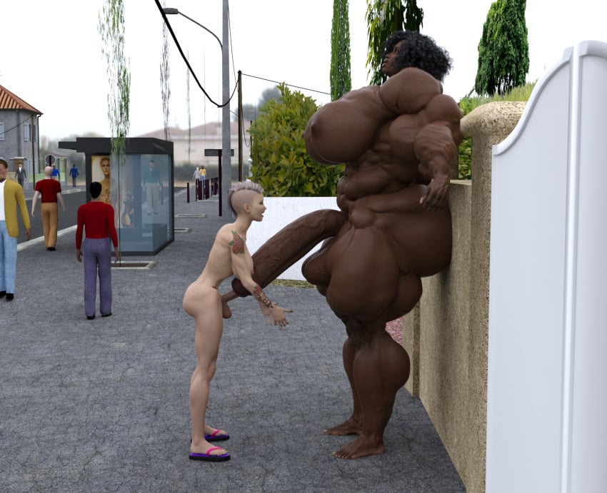 2futas 3d barefoot big_ass big_balls big_breasts big_penis bodybuilder busty completely_nude dark-skinned_futanari daz3d daz_studio docking duo_focus dzcelestial3d exhibitionism fbb feet fucked_silly futa_focus futa_giantess futa_on_futa futanari giant_futanari giantess goddess group hyper_muscles hyper_penis light-skinned_futanari masturbation mini_giantess muscular muscular_futanari naked_footwear nude nude_futanari outside street