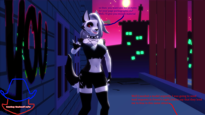 clothed clothed_female helluva_boss loona_(helluva_boss) mmd mrcowboywolf punk_girl soulwolf street