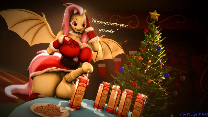 1futa 3d_(artwork) absurd_res animal_genitalia animal_penis anthro balls bat_pony big_balls bodily_fluids breasts carton christmas christmas_tree cleavage clothed clothing cryowolf9 cum digital_media_(artwork) eggnog equid equine_genitalia equine_penis fangs flutterbat_(mlp) fluttershy_(mlp) friendship_is_magic ftg_crossgender fti_crossgender fur futanari genital_fluids genitals gloves gynomorph hair hair_on_head handwear hasbro hi_res holidays intersex mammal medial_ring membrane_(anatomy) membranous_wings my_little_pony penis pink_hair plant red_eyes rule_63 teeth tree wings yellow_body yellow_fur