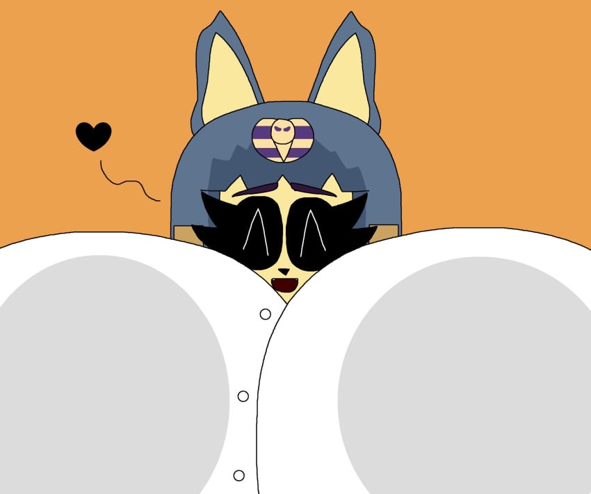 animal_crossing ankha ankha_simpson_(user3345) big_breasts breasts female huge_breasts nintendo thatsimpyguy