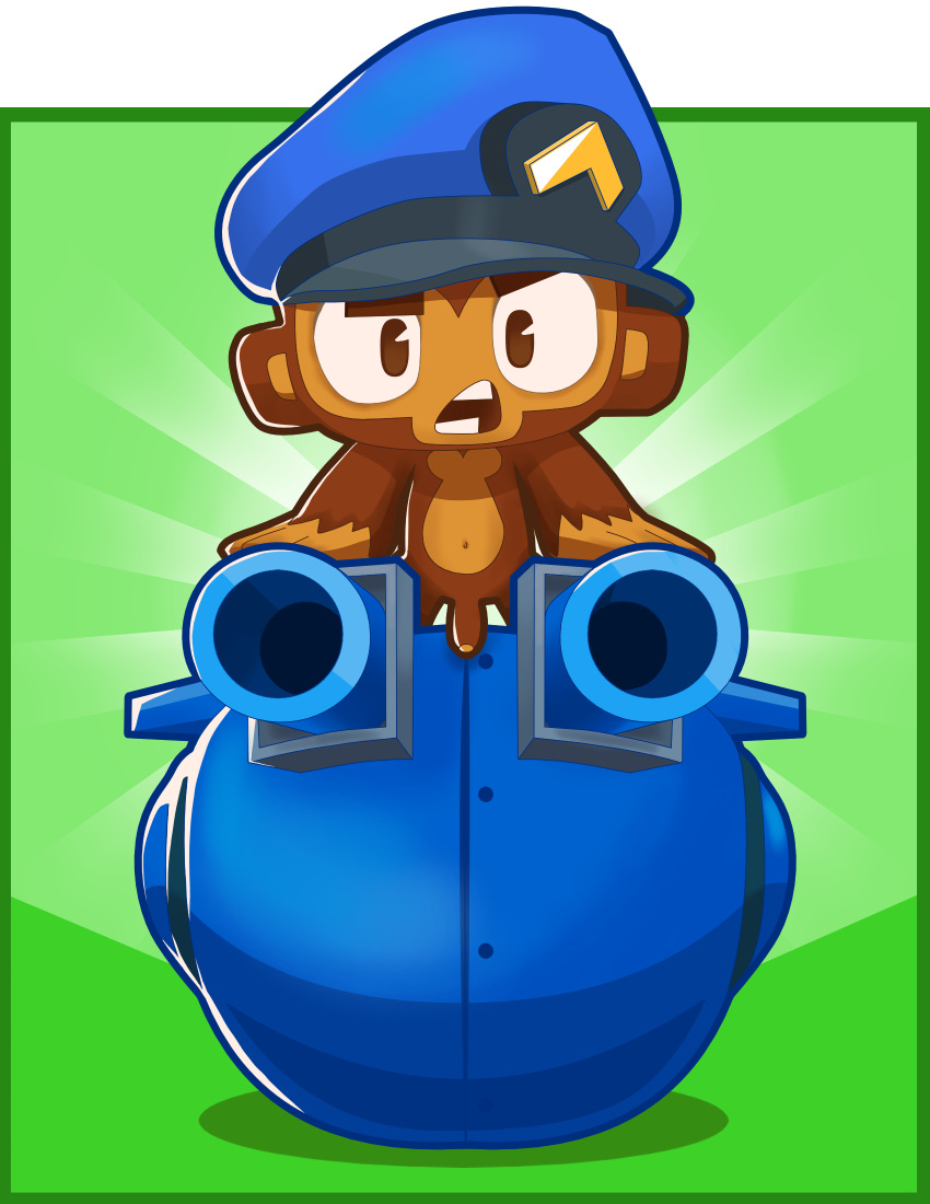 anthro bloons bloons_tower_defense brown_body brown_fur casual_nudity clothing eyebrows foxjesus fur genitals green_background haplorhine hat hat_only headgear headgear_only headwear headwear_only hi_res male mammal military military_cap monkey monkey_ears monkey_penis monkey_sub_(bloons_td_6) mostly_nude navel ninja_kiwi nude nude_male open_mouth primate raised_eyebrow simple_background solo submarine teeth_showing vehicle watercraft