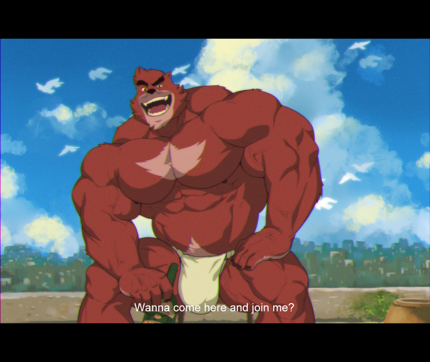 abs biceps bulge english_text furry kumatetsu kusunagi male male_focus male_only muscle muscles muscular muscular_arms muscular_ass muscular_back muscular_legs muscular_male muscular_thighs nipples pecs the_boy_and_the_beast