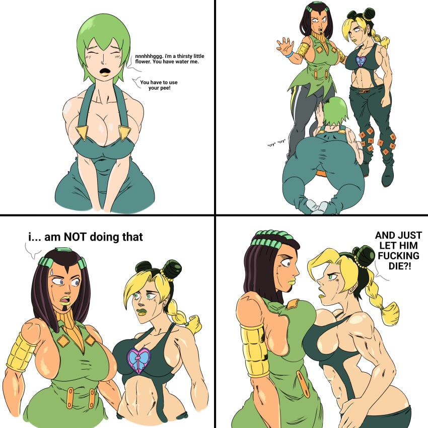 big_ass big_breasts cinderello english_text ermes_costello foo_fighters jojo's_bizarre_adventure jolyne_kujo meme stone_ocean text text_bubble