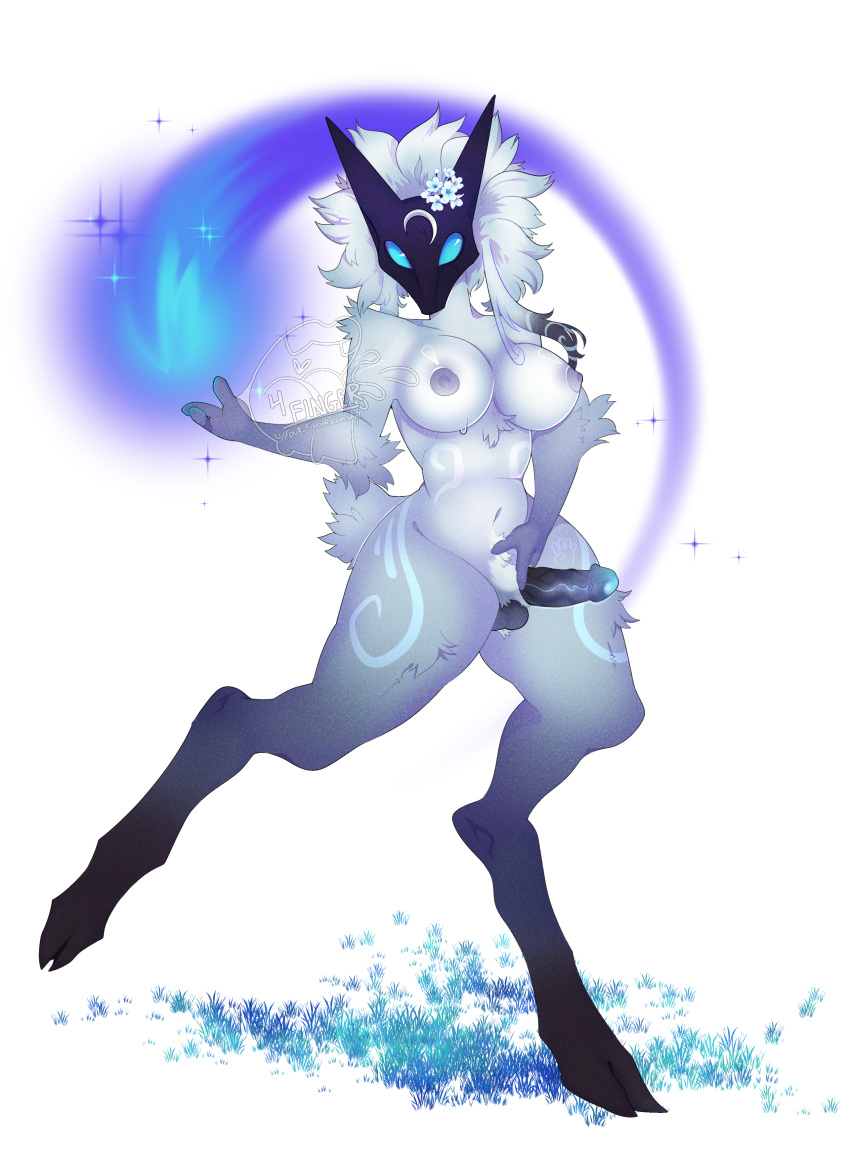 1girls :3 :3c big_breasts blue_eyes breasts breasts breasts cock female fur furry furry_only futa_kindred futa_only futanari hooves huge_breasts humanoid humanoid_genitalia humanoid_penis kindred lamb_(league_of_legends) league_of_legends magic mammal mammal_humanoid mask masked masked_female nature nipples nude nude_female penis penis_out pussy riot_games solo solo_female thick_thighs thigh_gap thighs video_games white_fur wide_hips