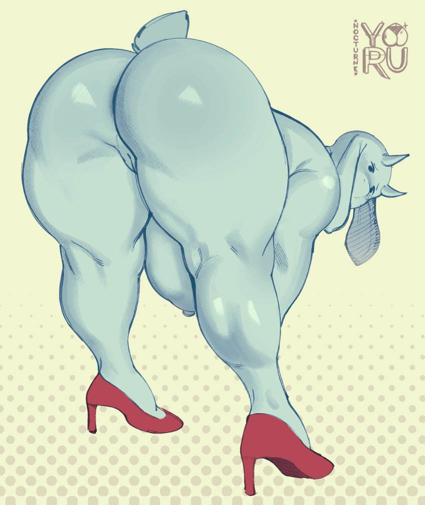 1girls anthro artist_name ass bent_over big_breasts big_butt body_fur boss_monster breasts caprine clothing female female_only floppy_ears footwear genitals hanging_breasts hi_res high_heels horns huge_breasts long_ears looking_back mammal mature_anthro mature_female nipples nocturne_(artist) nocturne_nsfw pussy solo standing tail thick_thighs toriel undertale undertale_(series) vagina white_body white_fur