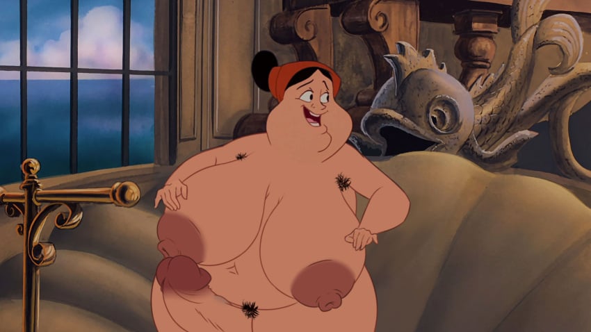 1futa alternate_version_at_source alternate_version_available armpit_hair bbw big_hips big_nipples black_hair carlotta commission commissioner_upload completely_nude disney edit futa_only futanari huge_breasts large_ass large_breasts mature pubic_hair screenshot_edit the_little_mermaid thebrise voluptuous