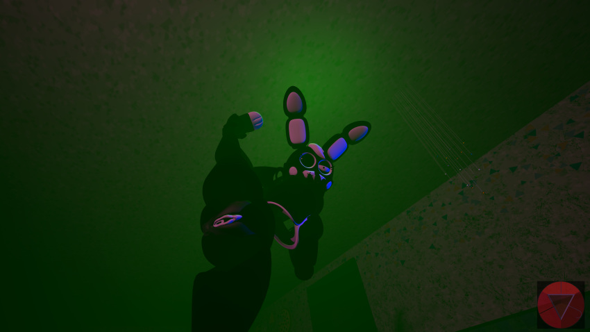 3d firenutter five_nights_at_freddy's legs_held_open looking_at_viewer shadow_bonnie solo