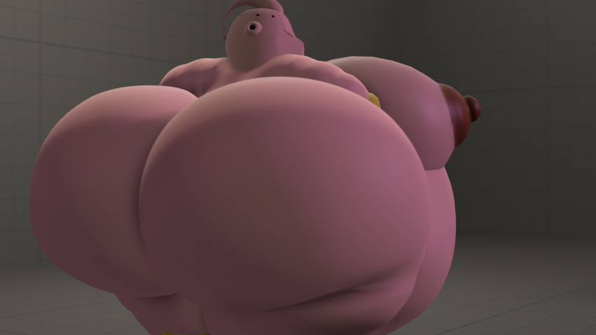 3d big_butt dragon_ball fat majin_buu male male_focus male_only moobs mrrainbow overweight source_filmmaker tagme