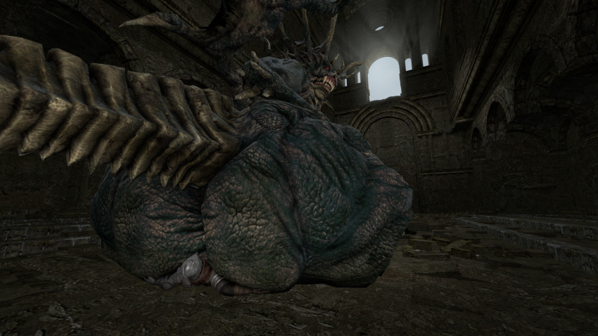 3d asylum_demon big_butt dark_souls facesitting fat_ass male_only mrrainbow overweight source_filmmaker tagme