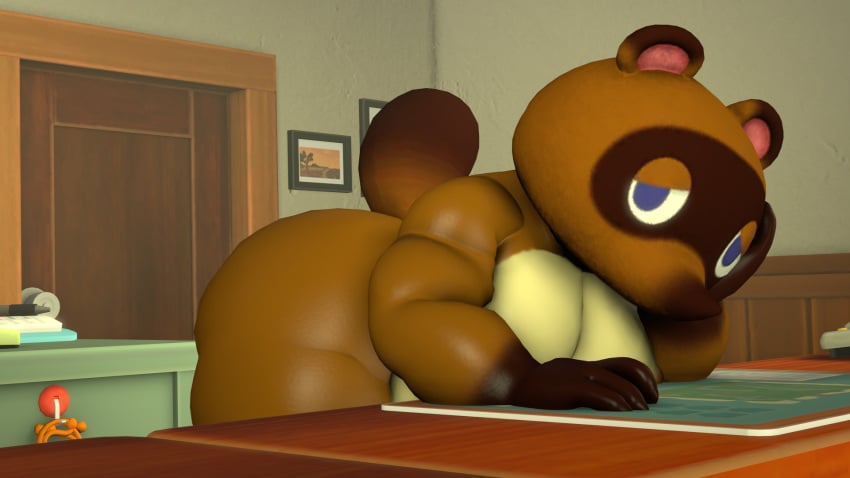 3d animal_crossing ass belly big_butt chubby fat moobs mrrainbow nintendo overweight source_filmmaker tagme tom_nook