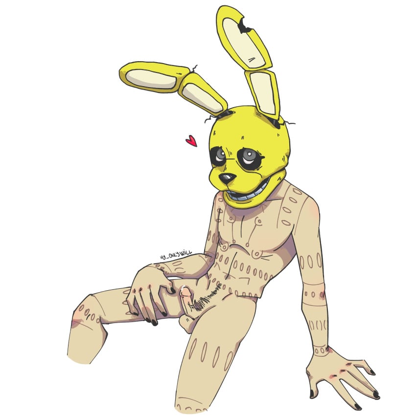 bunny_ears cum dave_miller five_nights_at_freddy's male_only mask masked_male naked naked_male pubic_hair purple_guy_(fnaf) scar solo solo_male springtrap springtrap_(fnaf) the_silver_eyes william_afton