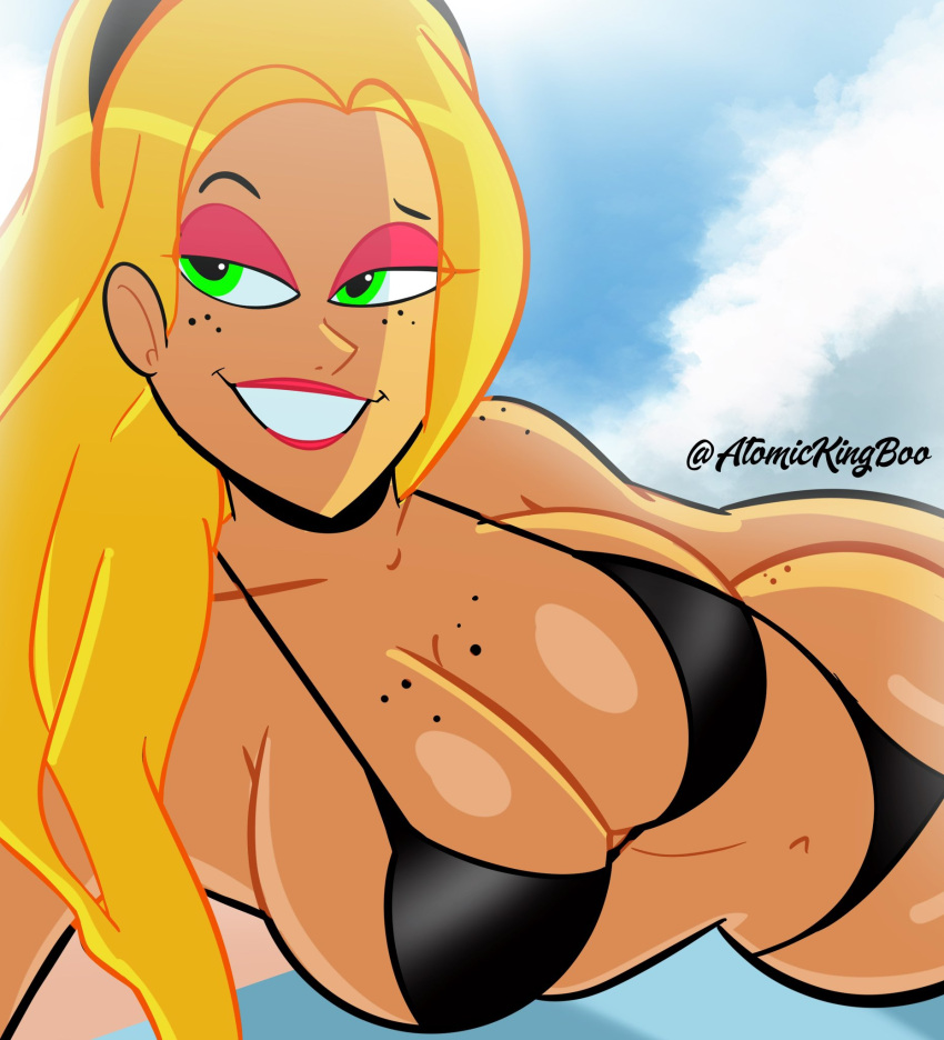 1girls artist_name athletic athletic_female atomickingboo big_breasts blonde_hair bottom_heavy breasts busty cleavage curvaceous curvy curvy_figure digital_media_(artwork) eyebrows eyelashes eyes female female_focus fit fit_female freckles hair hips hourglass_figure huge_breasts human large_breasts legs light-skinned_female light_skin lips long_hair mature mature_female milf original original_character sarah_mcneil thick thick_legs thick_thighs thighs top_heavy upper_body voluptuous waist watermark wide_hips