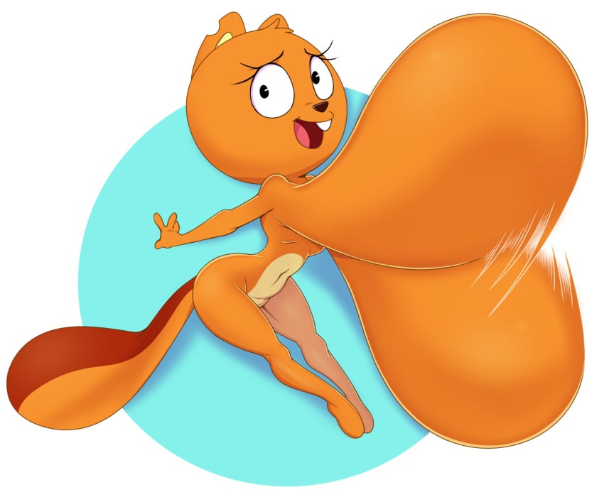 big_breasts bouncing_breasts breasts colored featureless_breasts featureless_crotch female hi_res huge_breasts hyper hyper_breasts kiff_(series) kiff_chatterley mammal rodent sbshouseofpancakes sciurid simple_background solo tree_squirrel