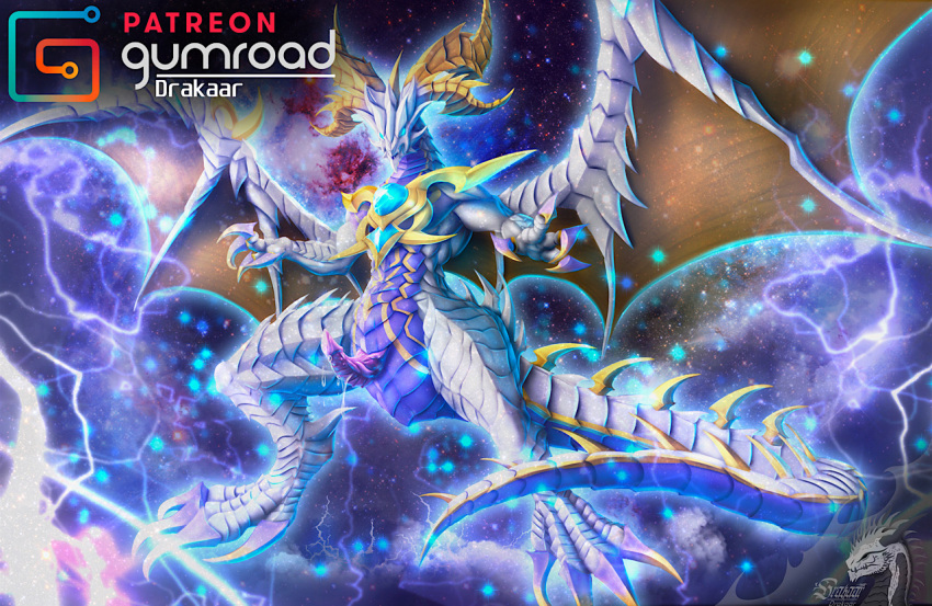 bahamut_(dragalia_lost) bodily_fluids claws cum cygames detailed_background digital_media_(artwork) dragalia_lost dragon drakaar elysium_(dragalia_lost) erection feral genital_fluids genitals horn leaking_cum male membrane_(anatomy) membranous_wings muscular muscular_male nintendo nude open_mouth penis presenting reptile ridged_penis scales scalie sex slit solo tail unusual_anatomy unusual_genitalia unusual_penis video_games white_body wings