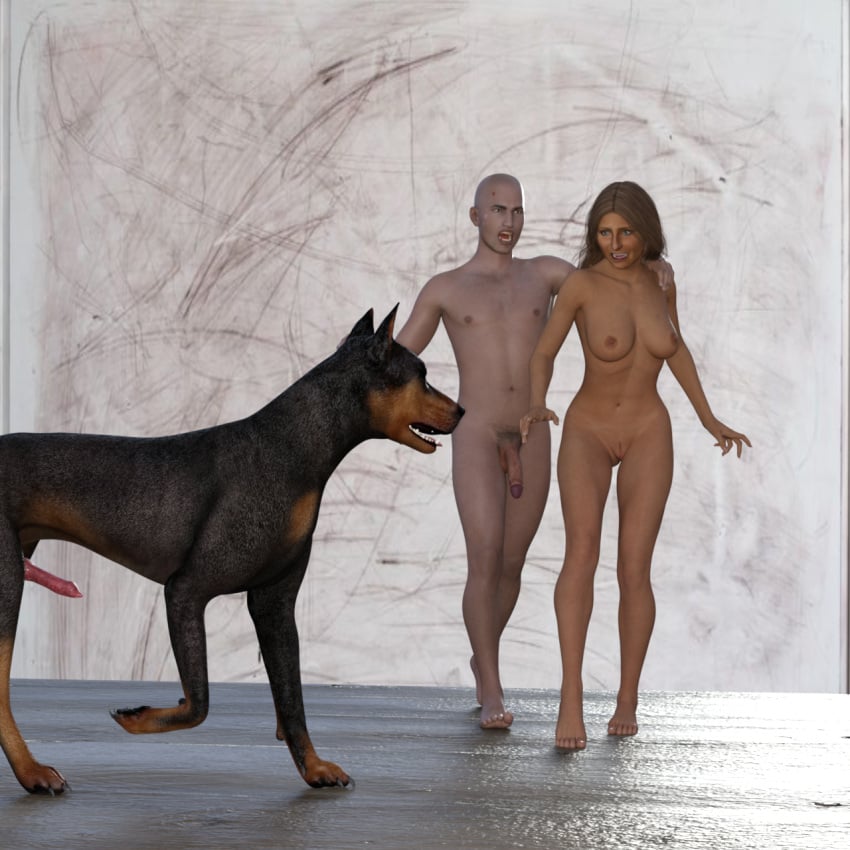 3d afraid animal_genitalia big_penis brown_hair brunette_hair canine canine_penis doberman female forced forced_sex g greta_a jollybizz medium_breasts naked_female pubic_hair skinny submissive_female tanned unhappy_female unsure zoophilia