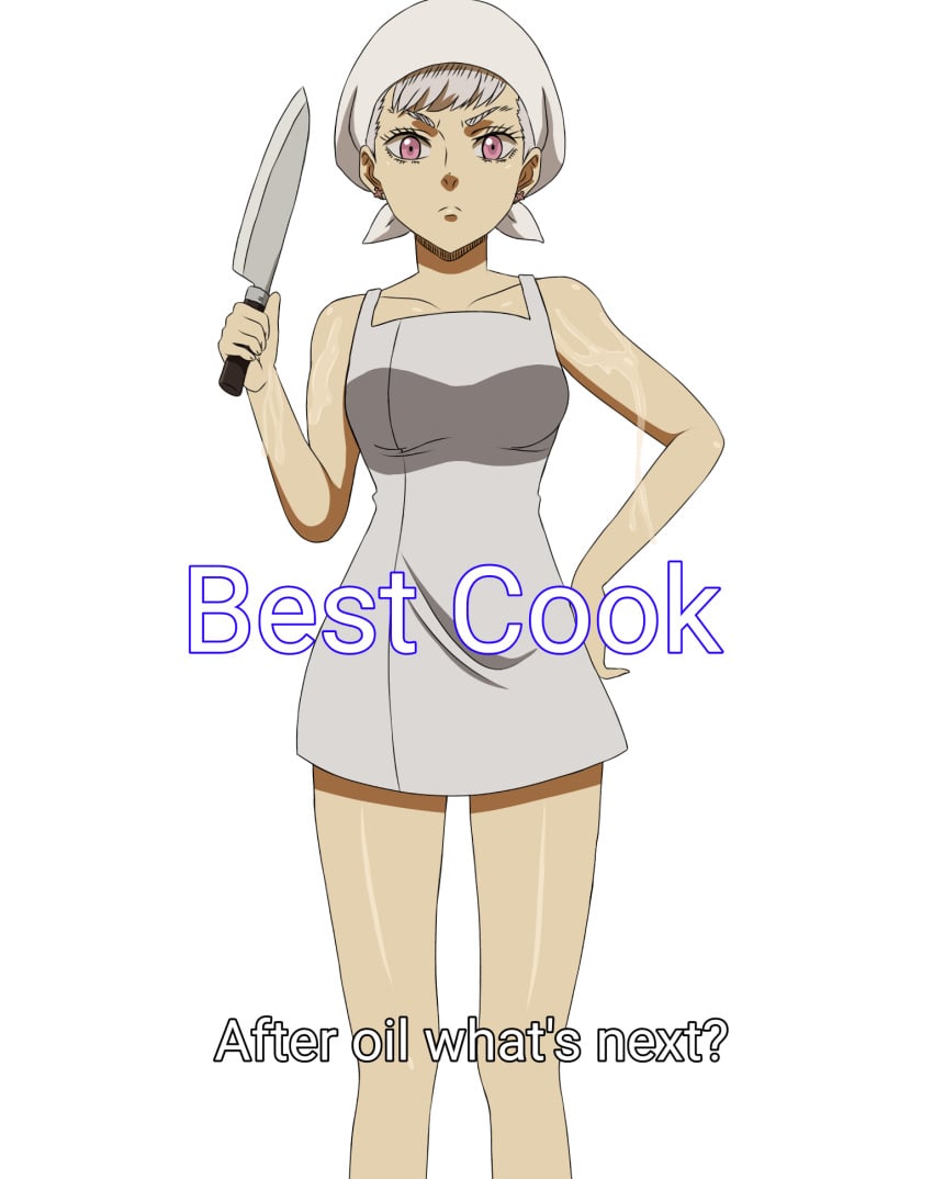 1girls apron black_clover edited female female_only jormungandr3 noelle_silva solo