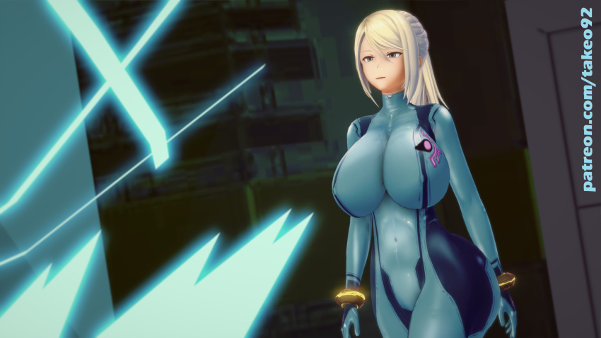 16:9 1girls 3d 3d_(artwork) athletic big_ass big_breasts blonde_hair blue_bodysuit blue_clothing blue_eyes bodysuit cameltoe curvaceous curvy erect_nipples erect_nipples_under_clothes female female_focus hourglass_figure huge_ass huge_breasts koikatsu large_ass large_breasts metroid png ponytail samus_aran solo takeo92 teaser text thick_thighs tight_clothing tight_fit voluptuous walking wide_hips zero_suit zero_suit_samus