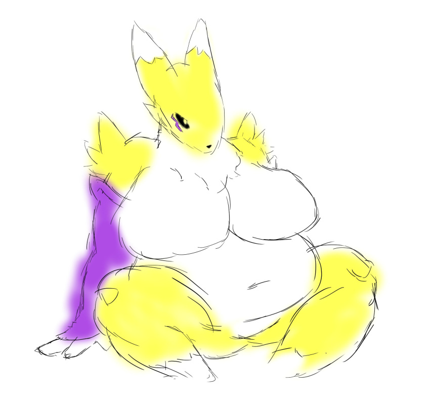 big_breasts breasts butbubbline female renamon tagme