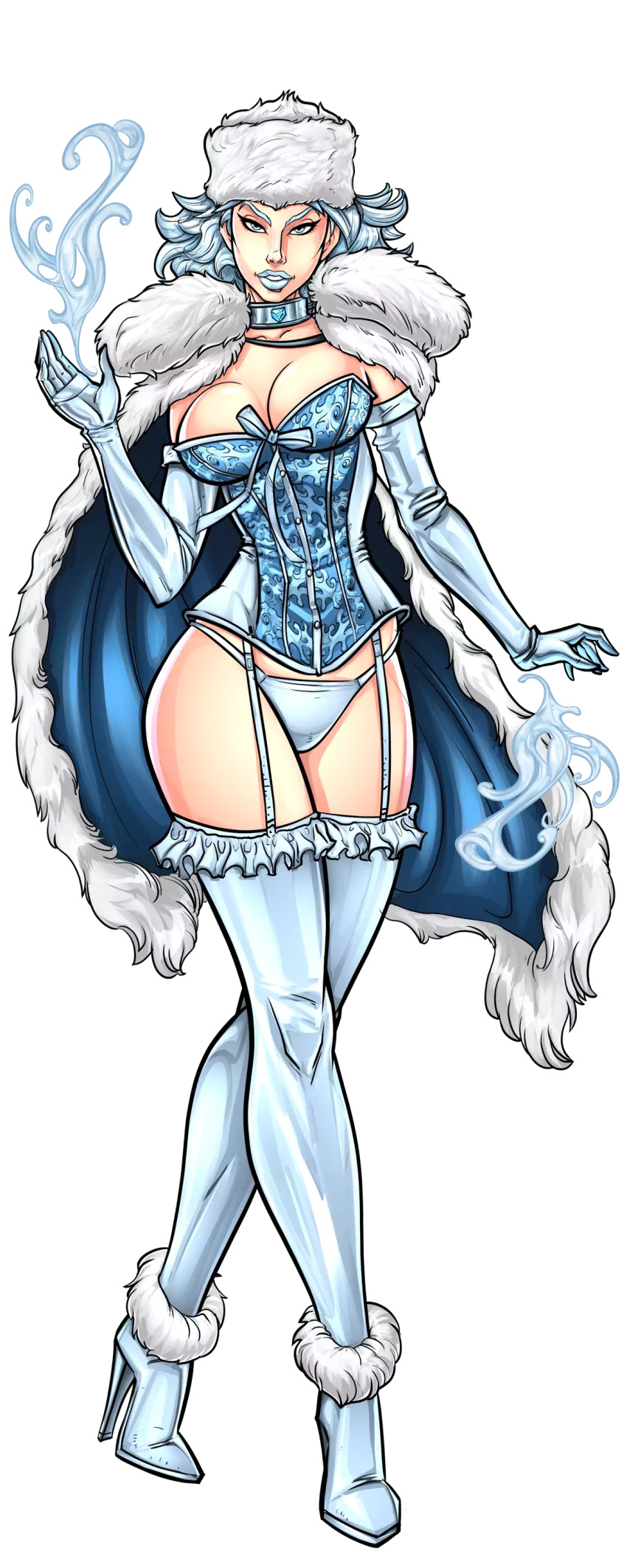 alpha_channel artist_request blue_hair collar comix_harem comix_harem_character elbow_gloves emma_frost for_sticker_use high_heels kinkoid marvel marvel_comics nutaku png silva_dawn_(comix_harem) sticker_template thick_thighs thighhighs transparent_background transparent_png white_queen x-men