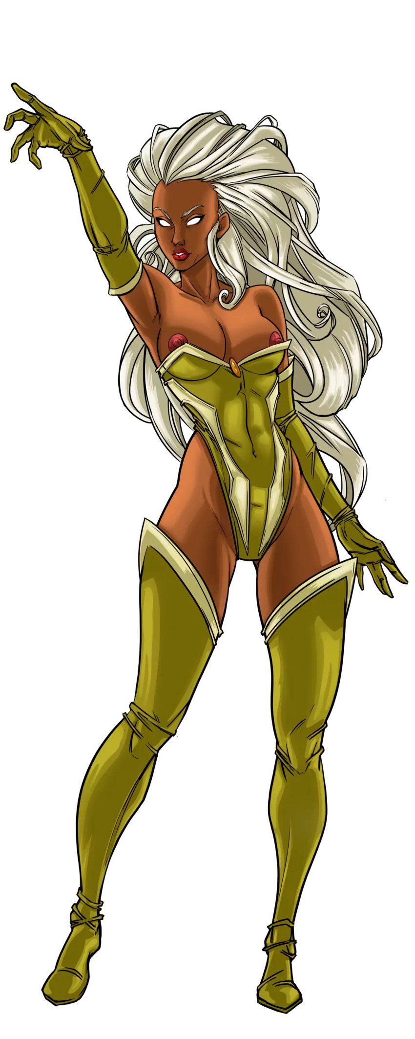 alpha_channel artist_request breasts breasts_out comix_harem comix_harem_character dark-skinned_female dark_skin for_sticker_use kinkoid marvel marvel_comics nipples nutaku ororo_munroe png sticker_template storm_(x-men) tempest_(comix_harem) thick_thighs transparent_background transparent_png white_hair x-men