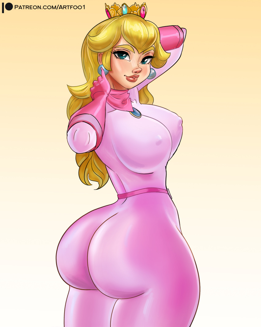 1girls artfoo_1 ass big_ass big_breasts big_butt big_lips breasts bubble_ass bubble_butt child_bearing_hips curvy dat_ass fat_ass fat_butt huge_ass mario_(series) nintendo princess_peach super_mario_bros._(2023_film) thick_ass thick_lips thick_thighs voluptuous voluptuous_female