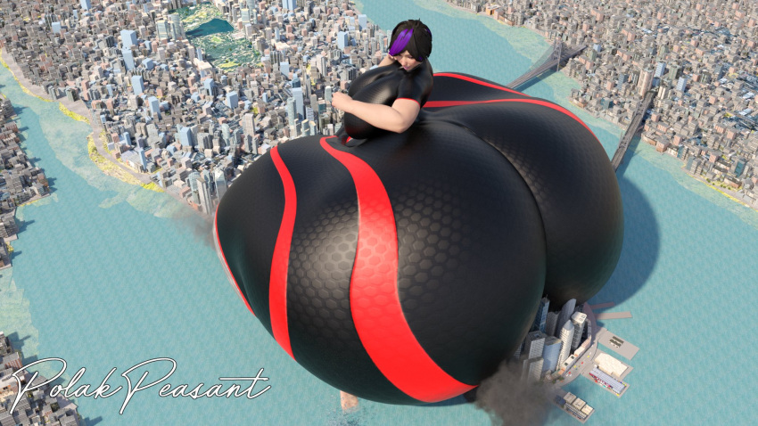 1girls 3d ass_bigger_than_body ass_bigger_than_building ass_bigger_than_city ass_bigger_than_head ass_bigger_than_torso big_hero_6 city city_destruction colossal_ass destruction female giant_ass giantess gogo_tomago huge_ass hyper hyper_ass marvel marvel_comics massive_ass polakpeasant