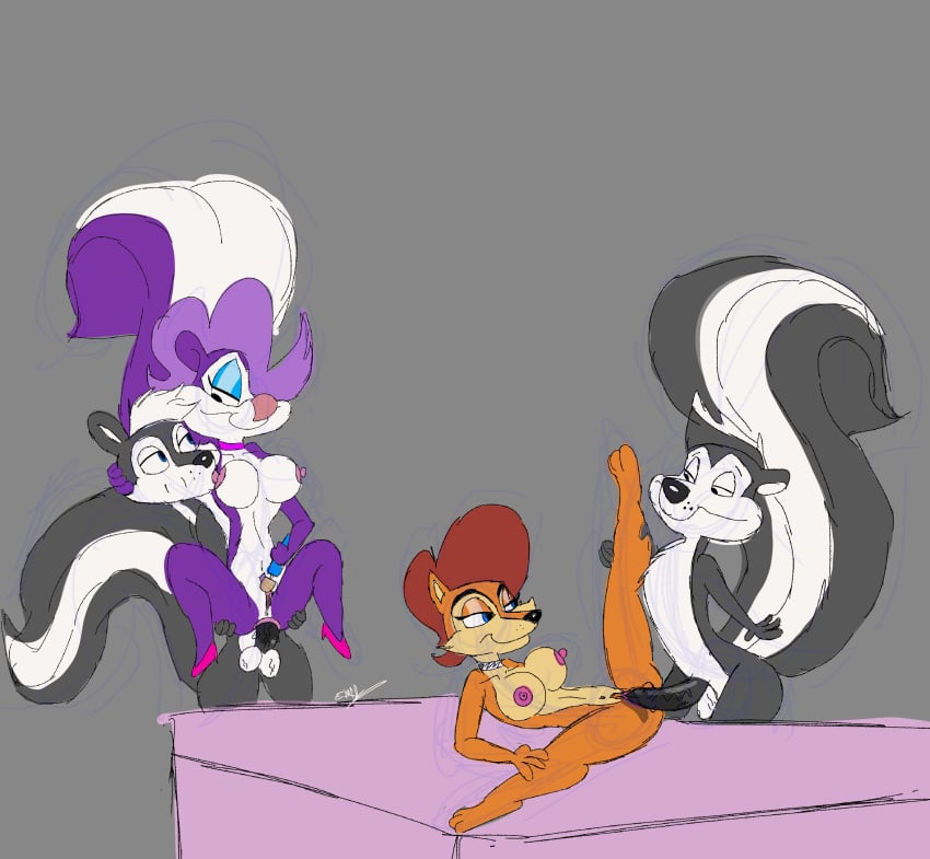 absurd_res anthro archie_comics female fifi_la_fume geoffrey_st._john group hi_res looney_tunes male male/female mammal mephitid pepe_le_pew sally_acorn sega skunk sonic_(series) sonic_the_hedgehog_(archie) sonic_the_hedgehog_(comics) sonic_the_hedgehog_(series) tiny_toon_adventures warner_brothers
