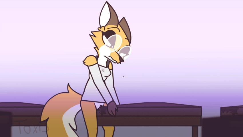 animated anthro barkyeet barkyeet_(character) blinking bodily_fluids bra camera camera_view canid canine clothing ears_up eyewear female fluffy fluffy_tail fox furniture genital_fluids gesture glasses grinding half-closed_eyes half_clothed hi_res humanoid invalid_tag mammal masturbation narrowed_eyes neck_tuft open_mouth orgasm orgasm_face pussy_juice rubbing_pussy shirt solo table table_humping tail tail_boner tail_gesture thick_thighs topwear toxis tuft underwear