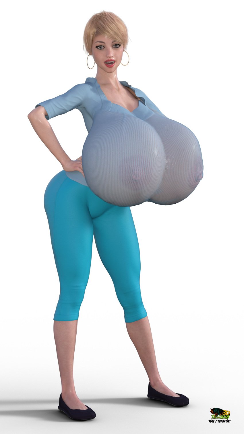 3d blonde_hair gigantic_breasts hexamous holly_hills_(hexamous) huge_breasts hyper_breasts milf see-through see-through_clothing toxicwolf3d